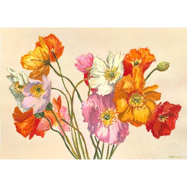 Poppy Bouquet still life painting